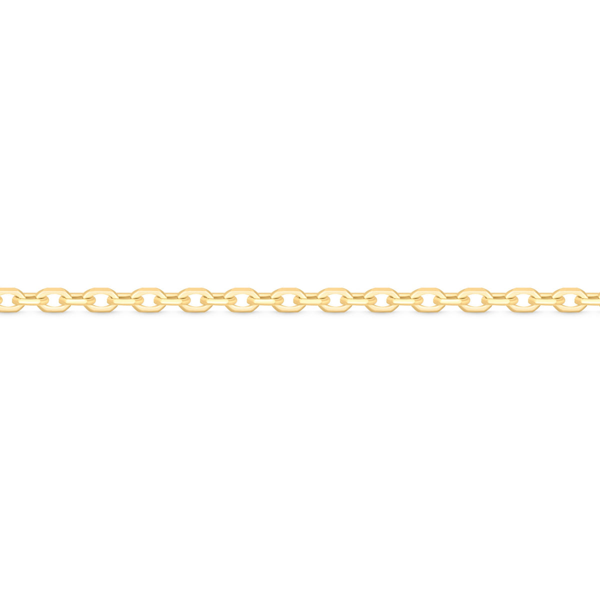 0.9mm Fine Diamond Cut Cable 14K Solid Gold Permanent Jewelry Chain 